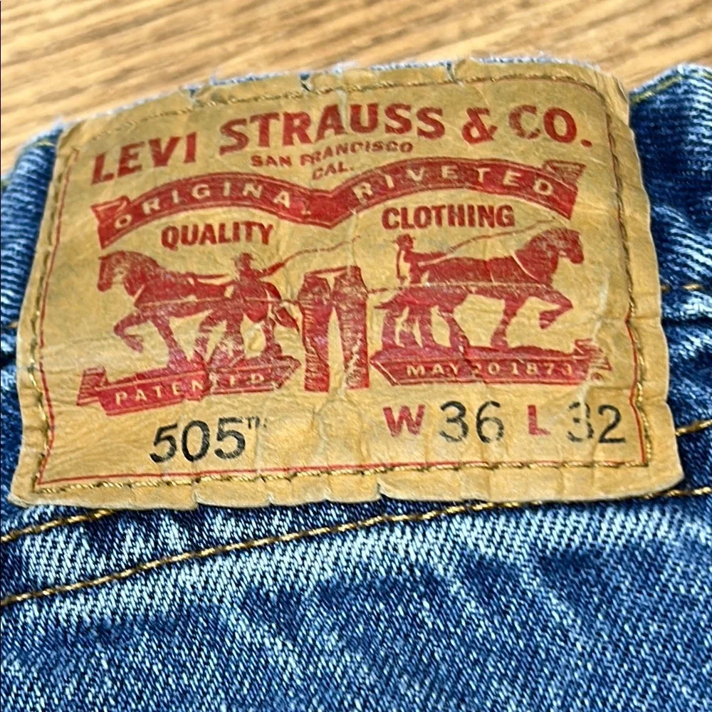 Levi 505 Blue Denim Jeans men’s‎ 36x32